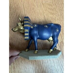 Cow Parade Tutancowmon Egyptian Pharaoh King Tut Figurine #9126 From NYC In 2000